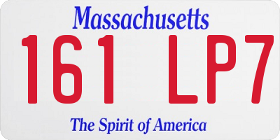 MA license plate 161LP7