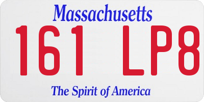 MA license plate 161LP8