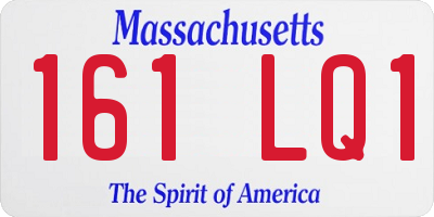 MA license plate 161LQ1