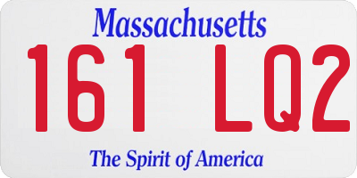 MA license plate 161LQ2