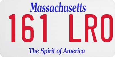 MA license plate 161LR0
