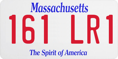 MA license plate 161LR1