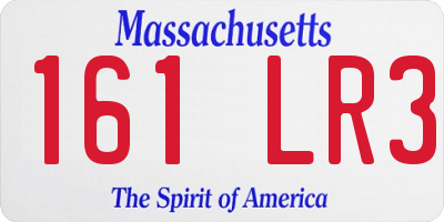 MA license plate 161LR3