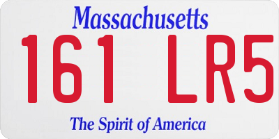 MA license plate 161LR5