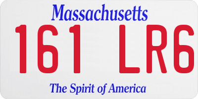 MA license plate 161LR6