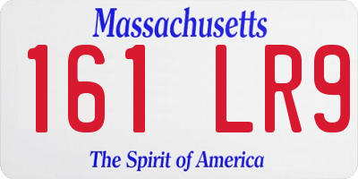 MA license plate 161LR9