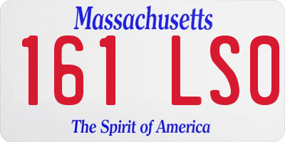 MA license plate 161LS0
