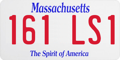 MA license plate 161LS1