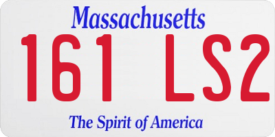 MA license plate 161LS2