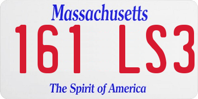 MA license plate 161LS3