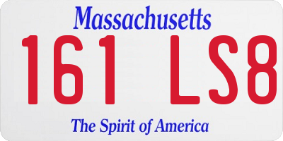 MA license plate 161LS8