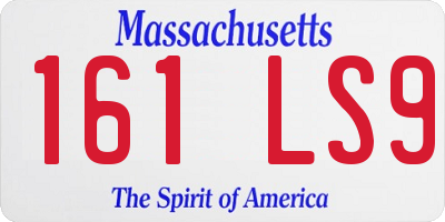 MA license plate 161LS9