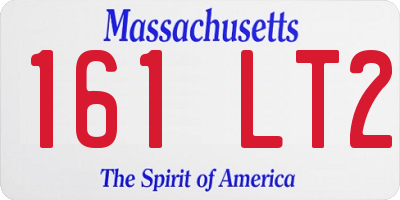 MA license plate 161LT2