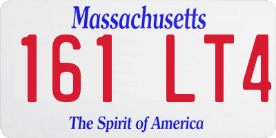 MA license plate 161LT4