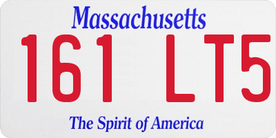 MA license plate 161LT5
