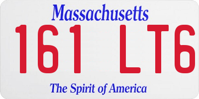 MA license plate 161LT6