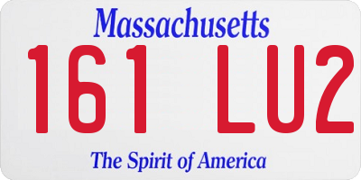 MA license plate 161LU2