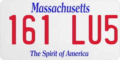MA license plate 161LU5
