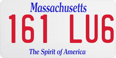 MA license plate 161LU6