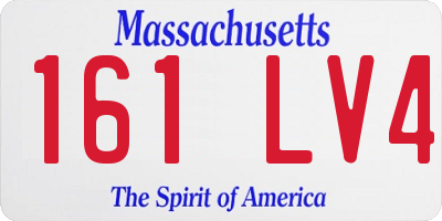 MA license plate 161LV4