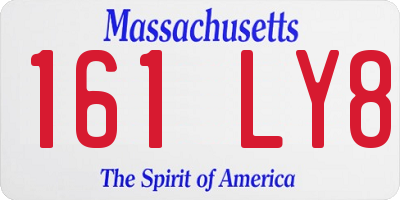 MA license plate 161LY8
