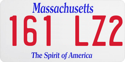 MA license plate 161LZ2