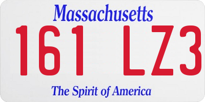MA license plate 161LZ3