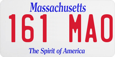 MA license plate 161MA0