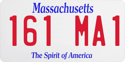 MA license plate 161MA1