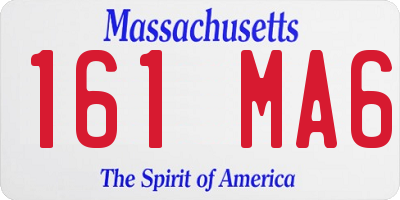 MA license plate 161MA6