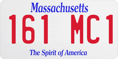 MA license plate 161MC1