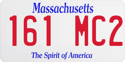 MA license plate 161MC2
