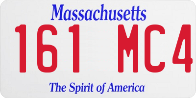 MA license plate 161MC4