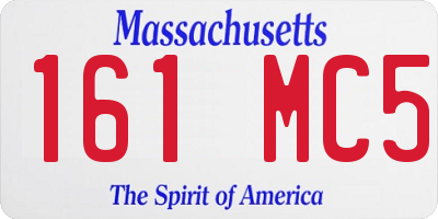 MA license plate 161MC5