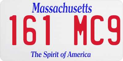 MA license plate 161MC9