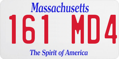 MA license plate 161MD4