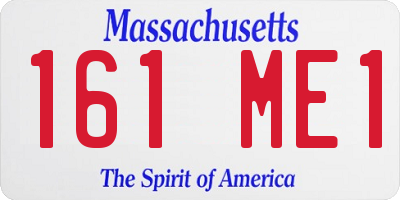 MA license plate 161ME1