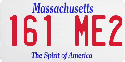 MA license plate 161ME2