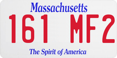 MA license plate 161MF2