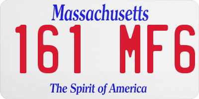 MA license plate 161MF6