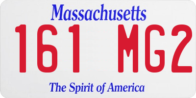 MA license plate 161MG2