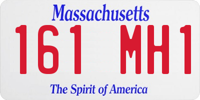 MA license plate 161MH1