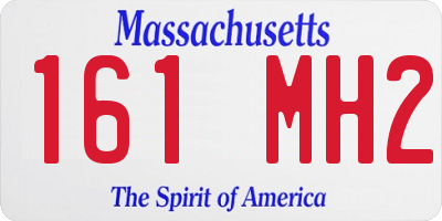 MA license plate 161MH2