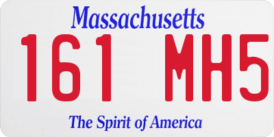 MA license plate 161MH5