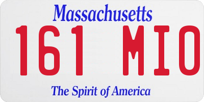 MA license plate 161MI0