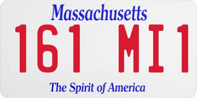 MA license plate 161MI1