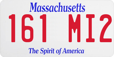 MA license plate 161MI2
