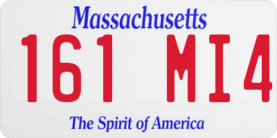 MA license plate 161MI4
