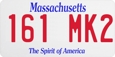 MA license plate 161MK2