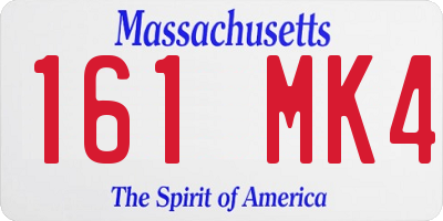MA license plate 161MK4